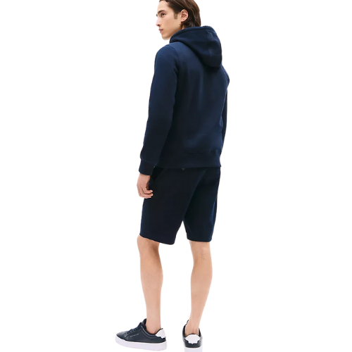 Polera Tommy Hilfiger Azul Capucha Logo Bordado Frontal - Imagen 3