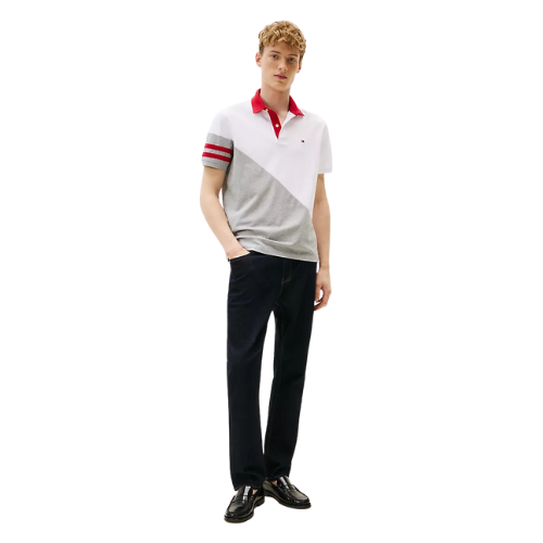 Polo Camisero Tommy Hilfiger Diagonal Colorblock - Imagen 4