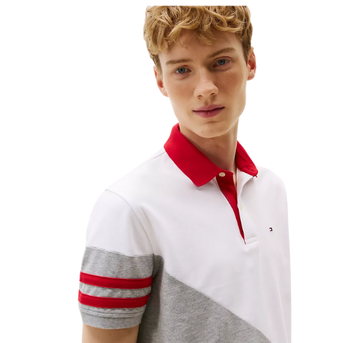 Polo Camisero Tommy Hilfiger Diagonal Colorblock - Imagen 2