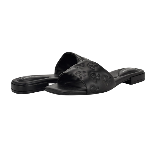 Sandalias Calvin Klein Travern Monograma Tacón Bajo - Imagen 6