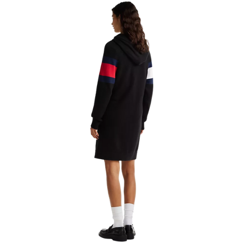 Vestido Tommy Jeans Tipo Suéter Capucha y Logo Bordado - Imagen 4